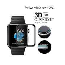 3D изогнутые, с полным охватом закаленное Стекло Защитная пленка для наручных часов iwatch Apple Watch серии 1/2/3 38 мм 42 мм полный Экран Защитная крышка