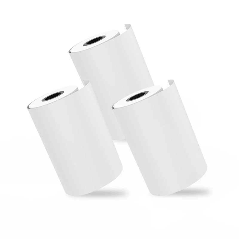 

MEMOBIRD GO G3 Sticker printing paper 57 * 25mm 3 rolls Thermal Label Printing Paper Photo paper Can paste 3 volumes-White JEPOD