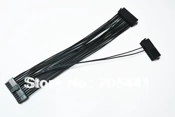 

free shipping Dual Power Supply 24 pin ATX motherboard Adapter Cable