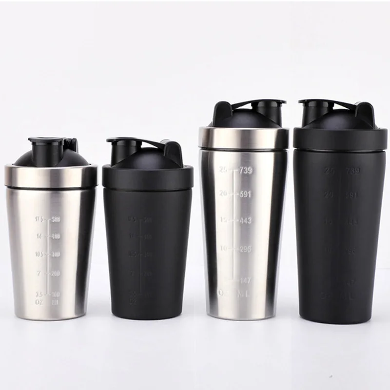 

New fitness sports cup single layer 304 stainless steel shake cup -500ml/740ml