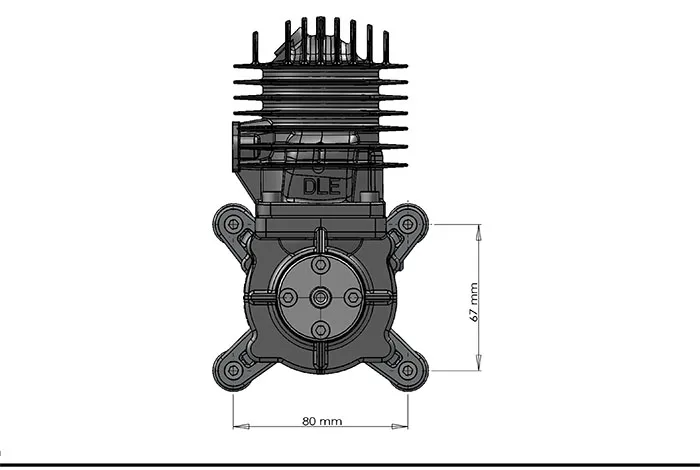 DLE55 дле одноцилиндровый 2-ударов бензин 55cc двигателя для части радиоуправляемого самолета