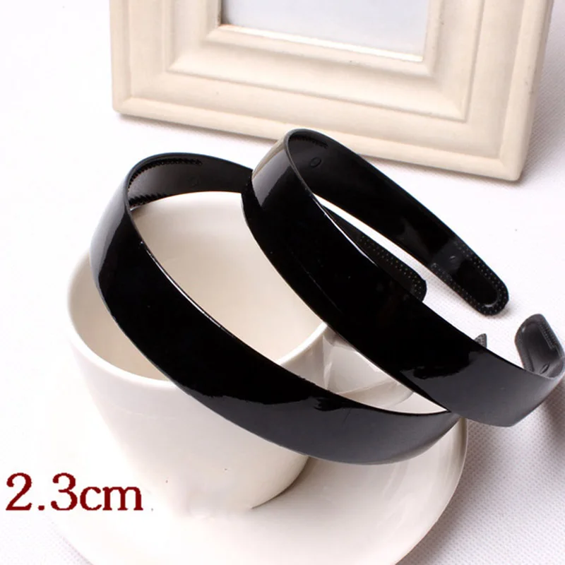 10PCS New Fashion Plastic Black Plain Headband For Women Lady Hair Band Resin Hairband Hair Hoop Hair Accessories Headwear