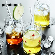 Pandapark творческий стакан для холодных напитков чашки Популярные стаканы для воды Instagram молоко чашка розовый Прекрасный Фрукты кружка с питьевой соломы