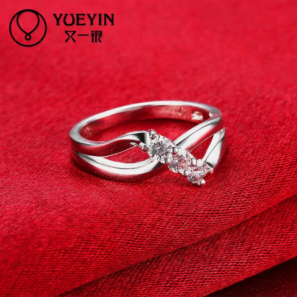 Посеребренные Свадебные Кольца для невесты посеребренные ювелирные изделия anel feminino не аллергические Роскошные модные кольца