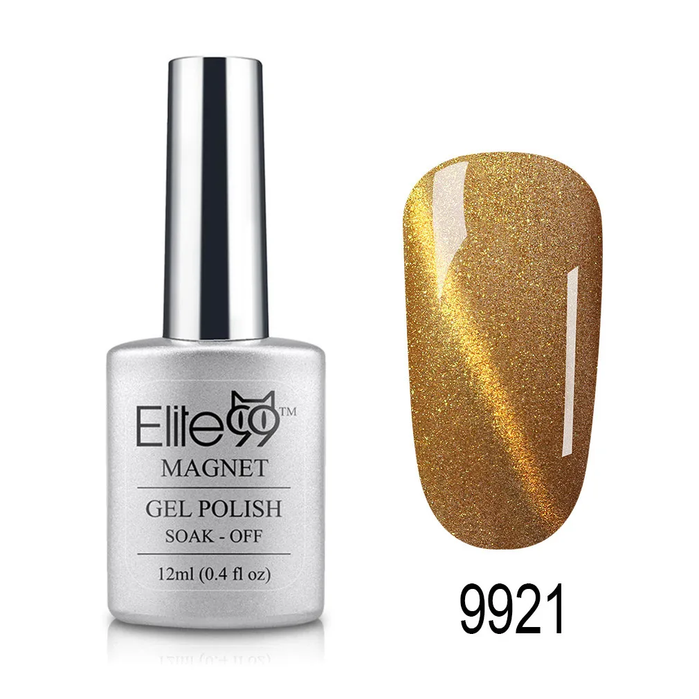 Elite99 12ml Cat Eye Gel Nail Polish Soak Off Magnetic UV Gel Varnish Nail Art Manicure Gel Semi Permanent 3D Effect Gel Lacquer - Цвет: 9921