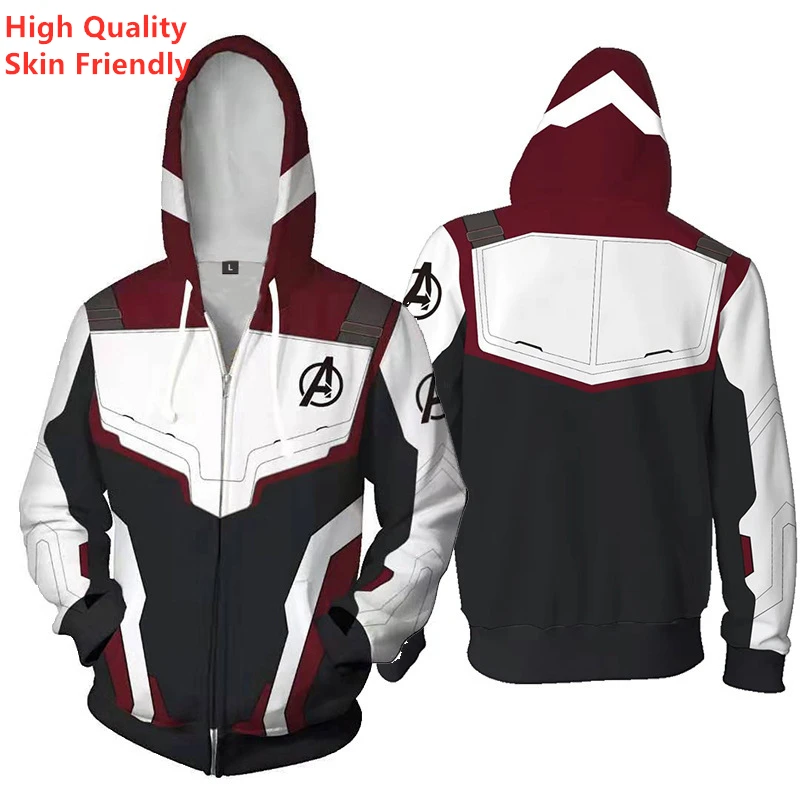 

Marvel Avengers Endgame Quantum Realm 3D Hoodie Long Sleeve Jacket Winter Printed Hoodies Zipper Men Oversized Movie Clothing