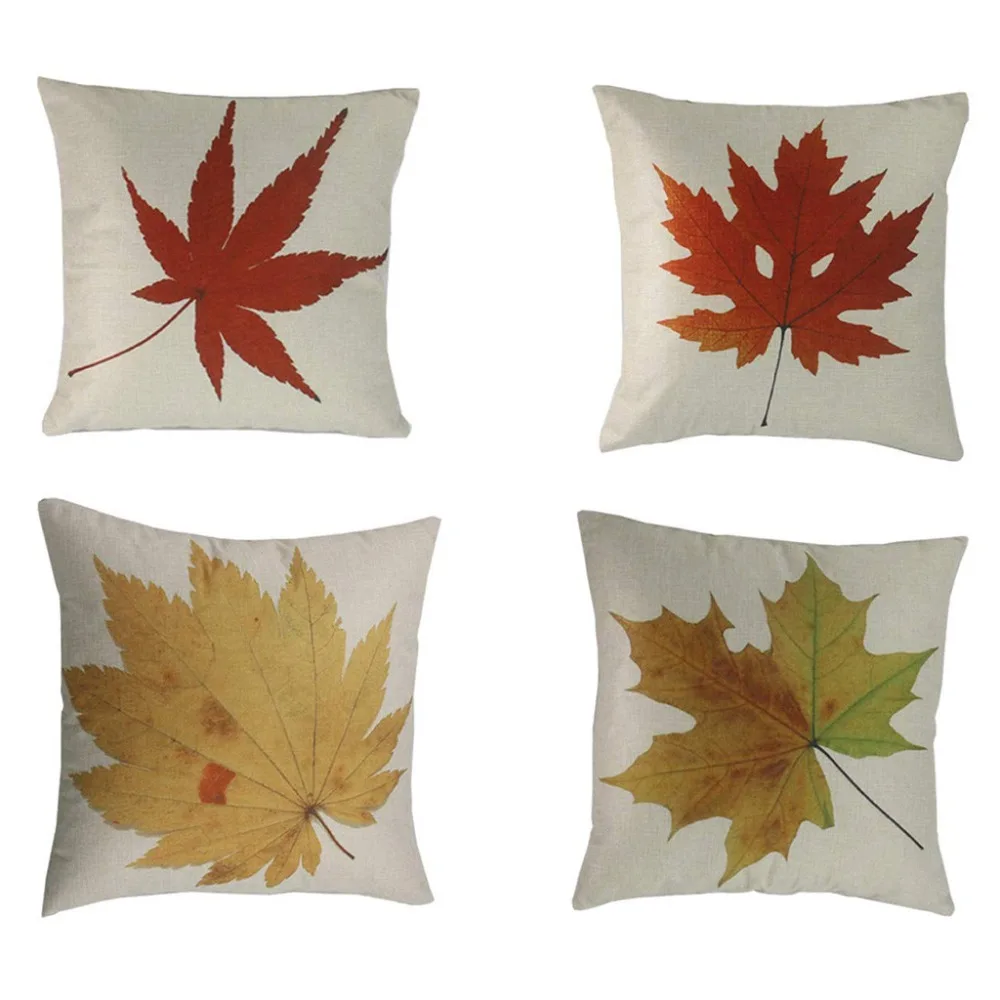 Pillow Cover Autumn Leaves Throw Pillow Covers Maple Leaf Fall