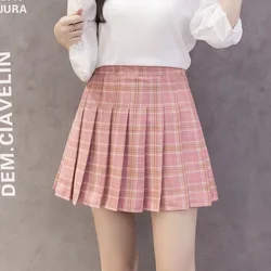 2019 Japanese Style Plaid High Waist Female Mini Skirt Summer Clothing Korean Fashion Schoolgirl Pleated Skirt 2019 Japanese Style Plaid High Waist Female Mini Skirt Summer Clothing Korean Fashion Schoolgirl Pleated Skirt
