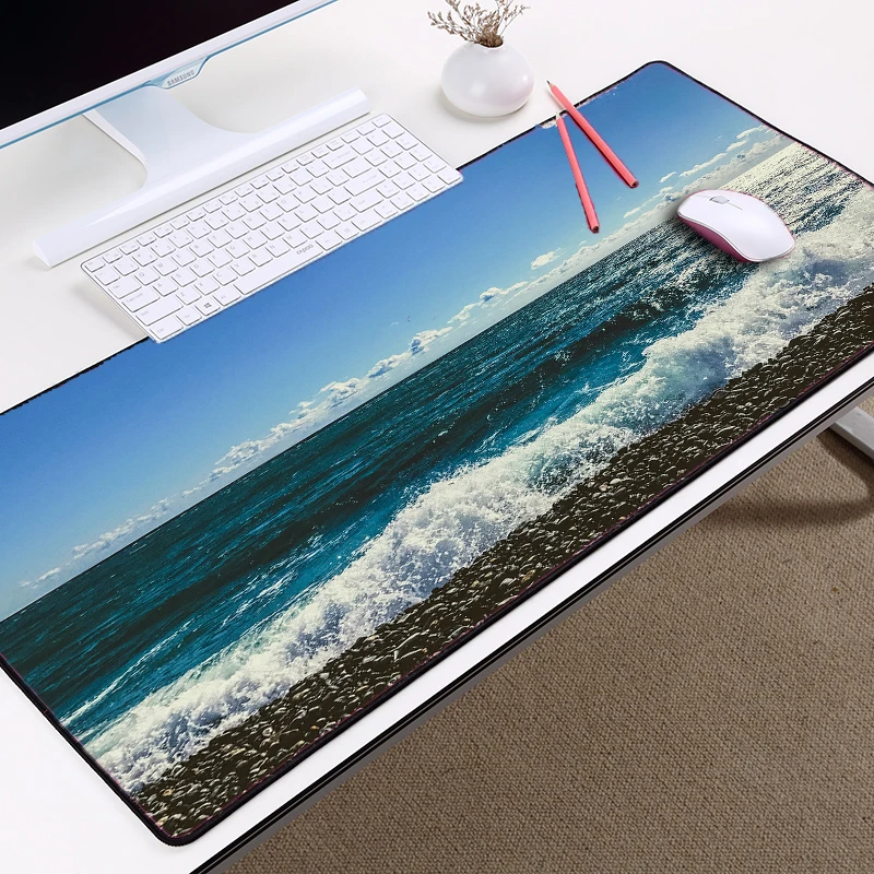  Congsipad beautiful scenery ocean beach water HD wallpaper table rubber mousepad mats large size ga