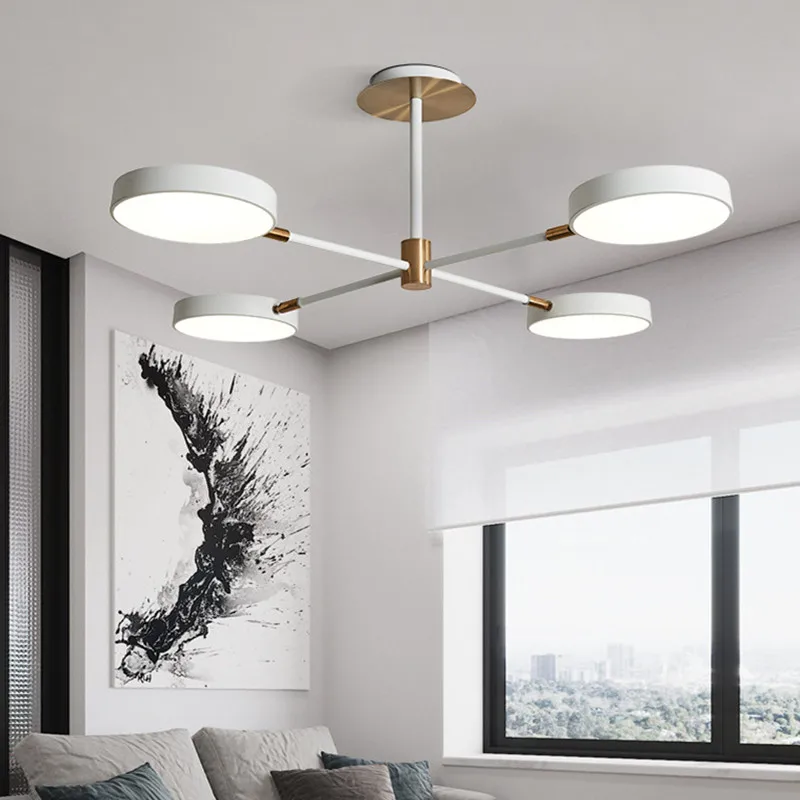 

3/4/6/8 Heads Nordic Minimalist Parlor Pendant Light Creative Concise Hall Bedroom Kitchen Suspension Light Fixtures