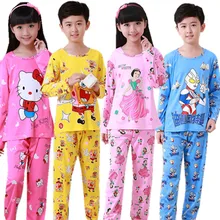 Autumn Winter Children Pajamas Long Sleeve Cartoon font b Kids b font Catamite Girl Clothes Suit