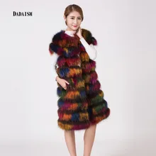 Vogue of new fund of 2016 ms discus the fox fur vest extended 90 cm warm