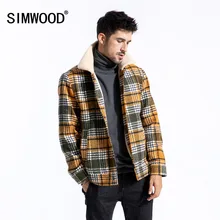 SIMWOOD, зимние мужские куртки, модные клетчатые повседневные куртки, теплые пальто, мужская верхняя одежда, брендовая куртка abrigo hombre 180604