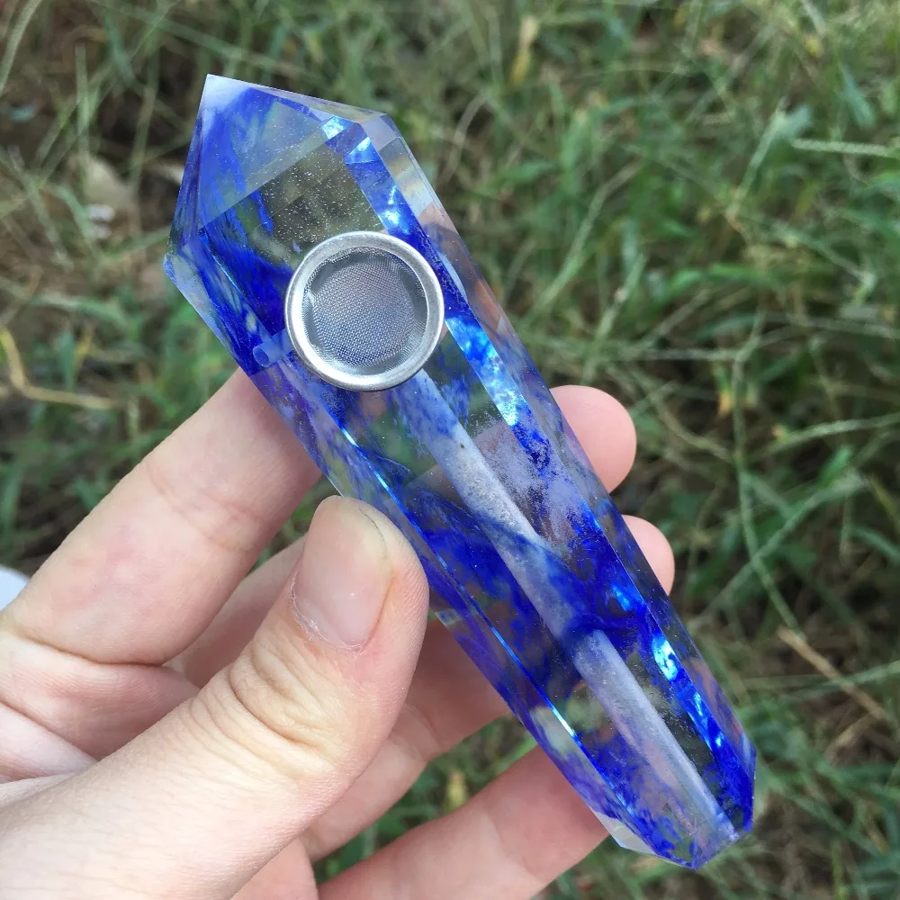 

beautiful quartz crystal stones blue smelting pipes for smoking weed