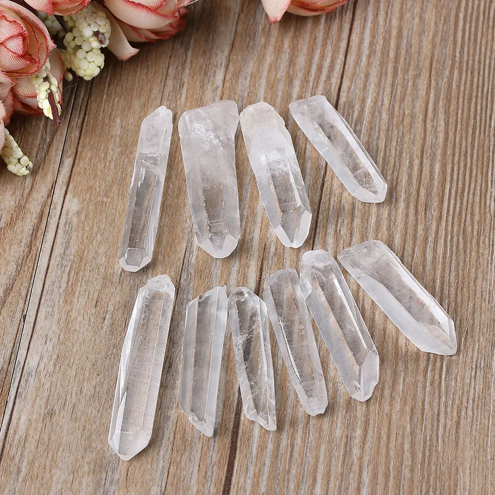 

3-5cm clear quartz Healing Crystal Stone Quartz Single Natural Clear Column Decoration Pointed Natural Stone Jewelry Home Decora