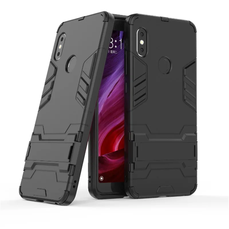 

For Xiaomi Mi 6X A2 case Hybrid Armor Shockproof Stand Silicone Back Cover For Redmi Note 5 pro Protective Coque Note 5 Prime