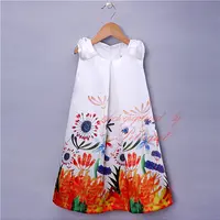 Fashion Design Kids Vest Dress Girls Sleeveless Vintage Flower Dresses Retail Children Summer Clothes In Stock GD81012-87Z