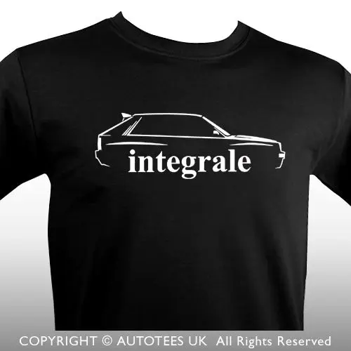 LANCIA DELTA HF INTEGRALE GEiNSPIREERD классические авто футболка | Мужская одежда