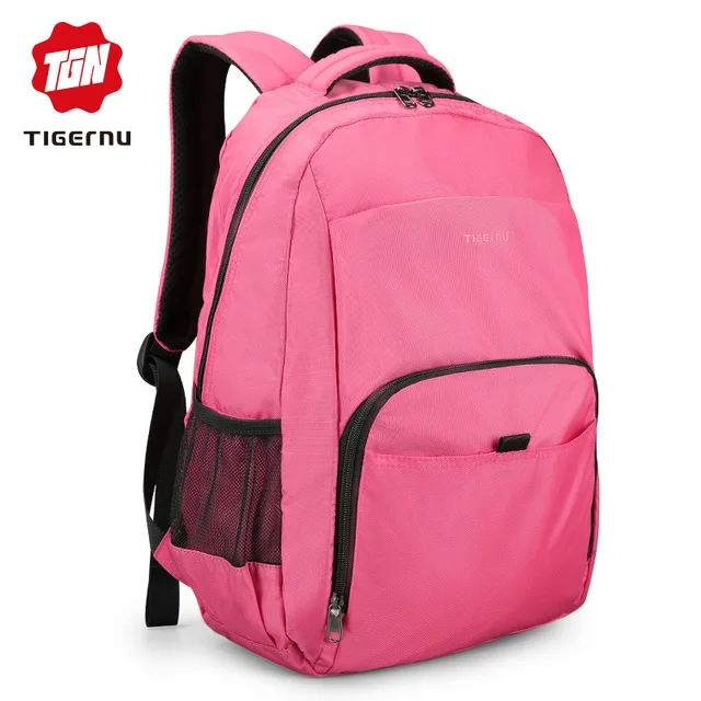 Tigernu Bookbag колледж школьный рюкзак рюкзак сумка легкие складные дорожные многофункциональные сумки для девочек-подростков мальчиков - Цвет: Rose red