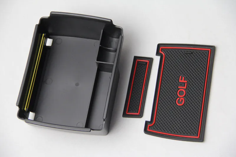 

Car Styling For VW Golf 7 MK7 MK7.5 2013-2018 / Sportsvan 2017 2018 Console Central Armrest Storage Box Container Holder Tray