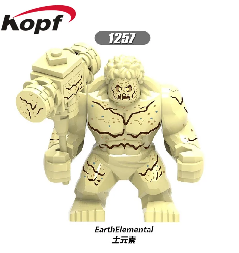 

Building Blocks 7cm Big Figures Learning Bricks Water Element With Infinite Gauntlet EarthElemental For Children Toys XH 1257