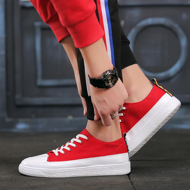 

2019 Spring Men Canvas Shoes Men Comfortable Men's Casual Shoes Lace-Up Brand Fashion Loafers Driving Shoes