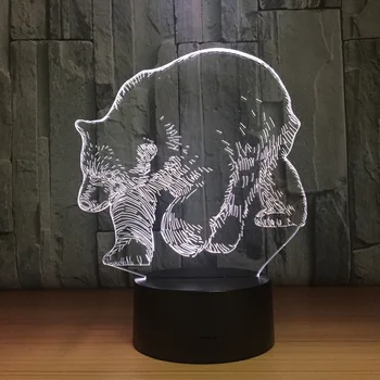 

Polar Bear 3D LED Lamp 5V USB Table Lamp Night Lights 3D 7 Colors Changing Light lamp as New Year Gift For Children Friends