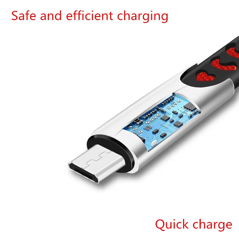 Кабель Micro USB 1 м для Android Samsung Huawei Xiaomi Redmi 7 металлический корпус разъем QC 3 0 шнур