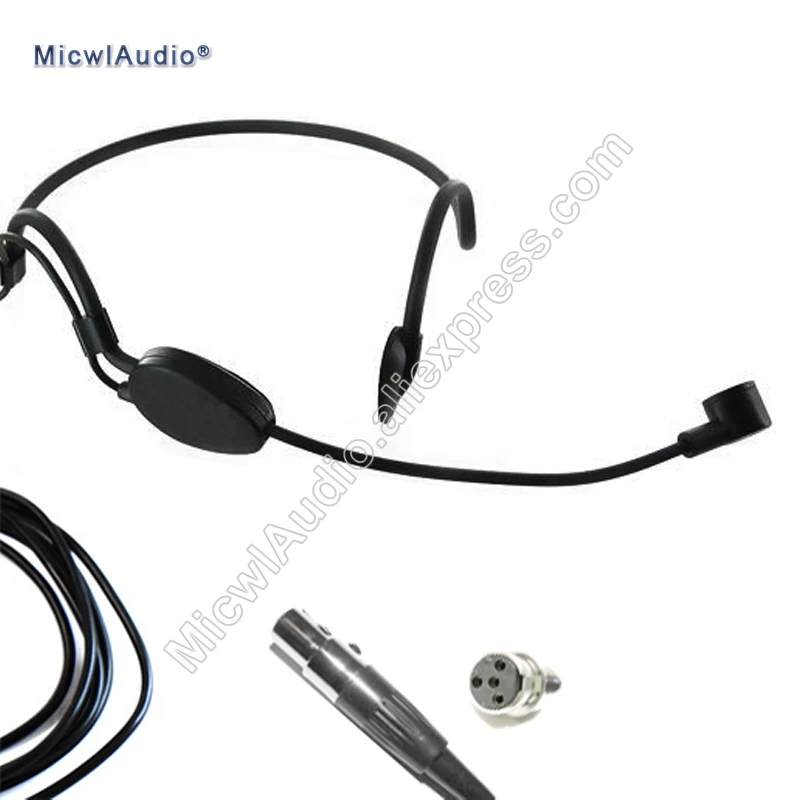 Головной конденсаторный ME3 микрофон гарнитуры для Shure Беспроводной XLR мини 4PIN micwlaudio 002 черный