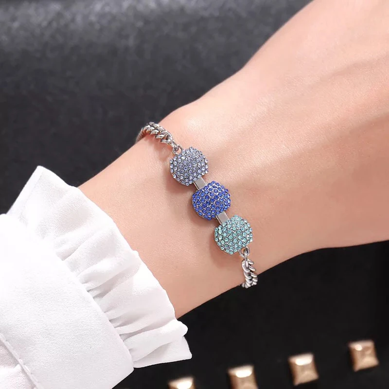 

fashion bracelet rhinestones Crystal Bangles & Bracelets Fashion Jewelry Valentine's Day Gift Girls New