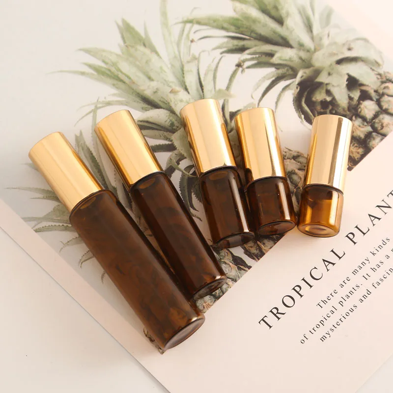 1ML 2ML 3ML 5ML 10ML Amber Roll On Roller Bottle 6pcs for Essential Oils Refillable Perfume Bottle Deodorant Containers,perfume refill bottle,perfume bottle,refillable perfume bottle,cosmetic bottle,refillable bottle,refillable empty bottle,cosmetic dispenser bottle,refillable cosmetic bottle,refillable bottle set,cosmetic bottle set