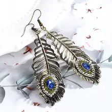 Vintage Rhinestone Tassel Dangle Earrings for Women Peacock Eye Feather Dangle Earrings Hangers Statement Earrings Jewelry Vintage Rhinestone Tassel Dangle Earrings for Women Peacock Eye Feather Dangle Earrings Hangers Statement Earrings Jewelry