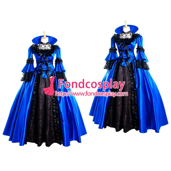 

Victorian Rococo Medieval Gown Ball Outfit Gothic Punk Satin Dress Cosplay Costume Tailor-made[G982]
