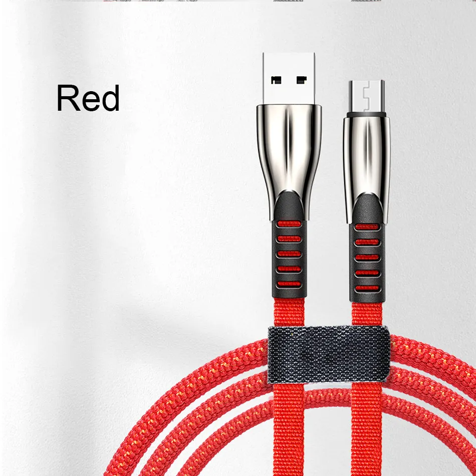 1 м 2 м 3 м Micro USB кабель 3,0 A Быстрая зарядка USB кабель для передачи данных для samsung Xiaomi Android мобильный телефон USB Micro зарядный кабель для передачи данных - Цвет: Red