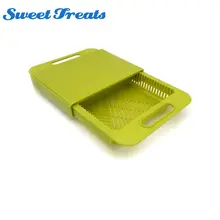 Sweettreats 3 в 1 кухонная раковина разделочная доска съемные Разделочные Блоки дренаж с дренажной корзиной полка кухонные аксессуары