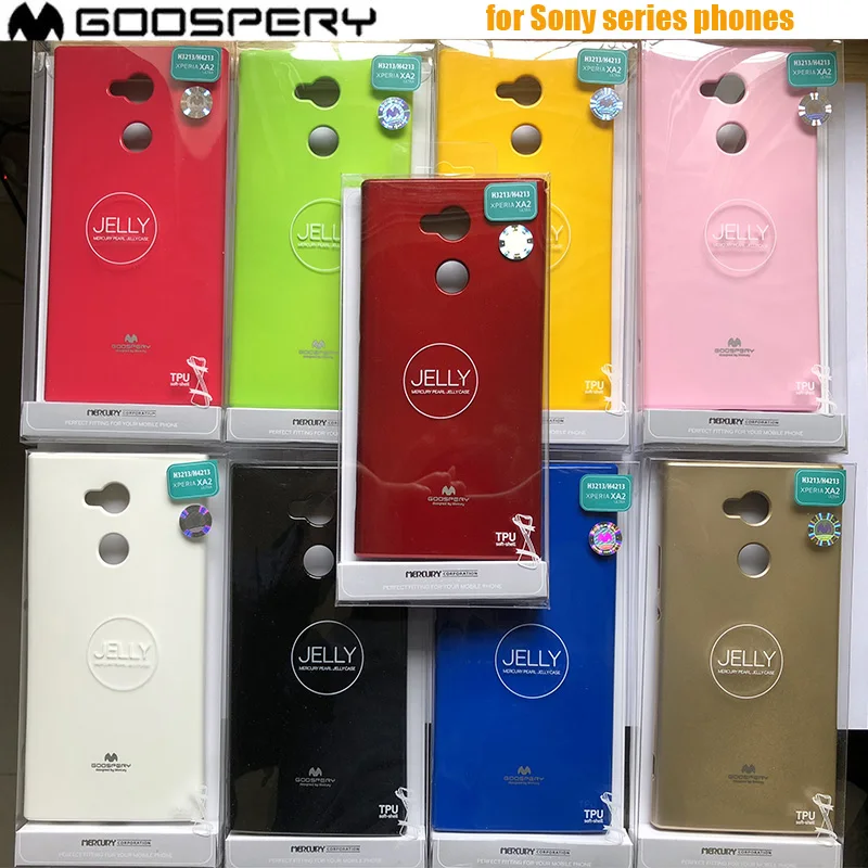 

Original Mercury Goospery Color Pearl Jelly Flexible TPU Soft Mobile Phone Cover Case For Sony Xperia XA2 Ultra