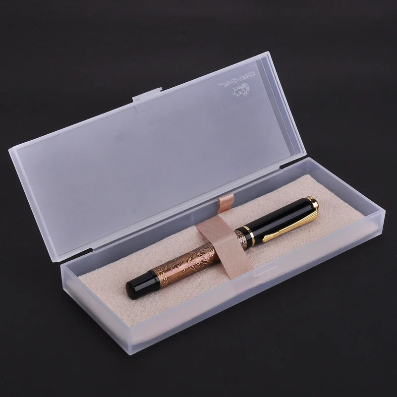 

New Arrival 1pc/lot Golden Clip 3 Colors Baoer 507 Xubeihong "the Eight Horses" Metal/rollerball/ballpoint Pen with A Box