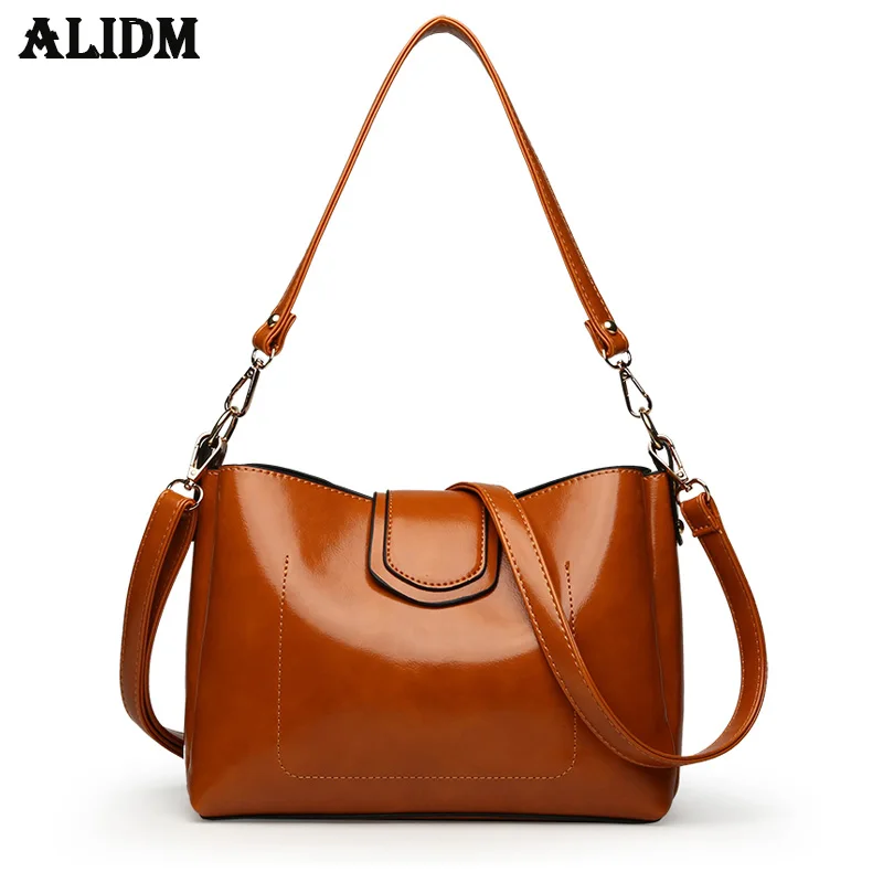 ALIDM High quality large capacity ladies bucket bag PU leather ladies