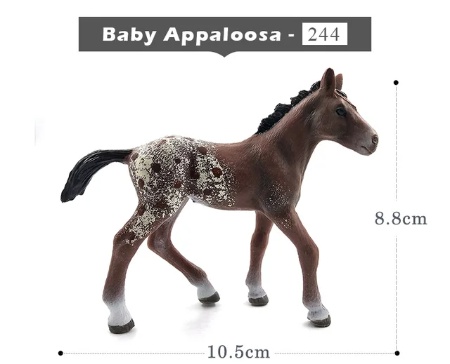 Figurines d'animaux de simulation pour enfants, modèles de chevaux, jouets  d'action, solide, émulation, appaloosa, chevaux, Dools, cadeau éducatif  précoce - AliExpress