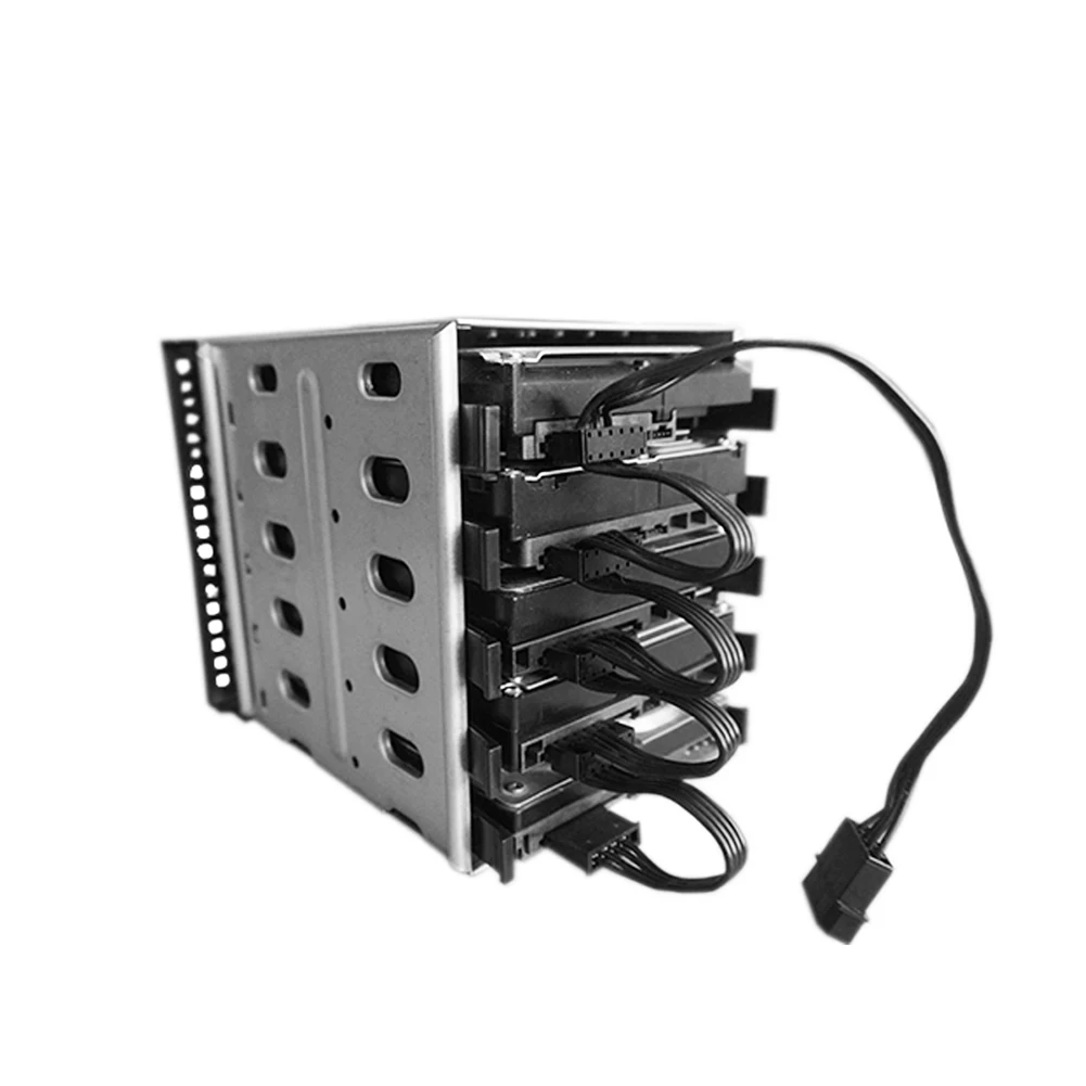 Новинка, 5 слотов, 3,5 дюймов, SATA SAS, HDD Cage Rack, Жесткий драйвер, лоток Caddy с вентилятором