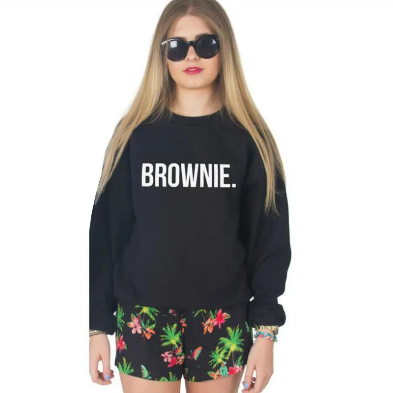 Blondie Brownie Best Friend женский с надписью Bestie Свитшот Повседневная Толстовка для женщин