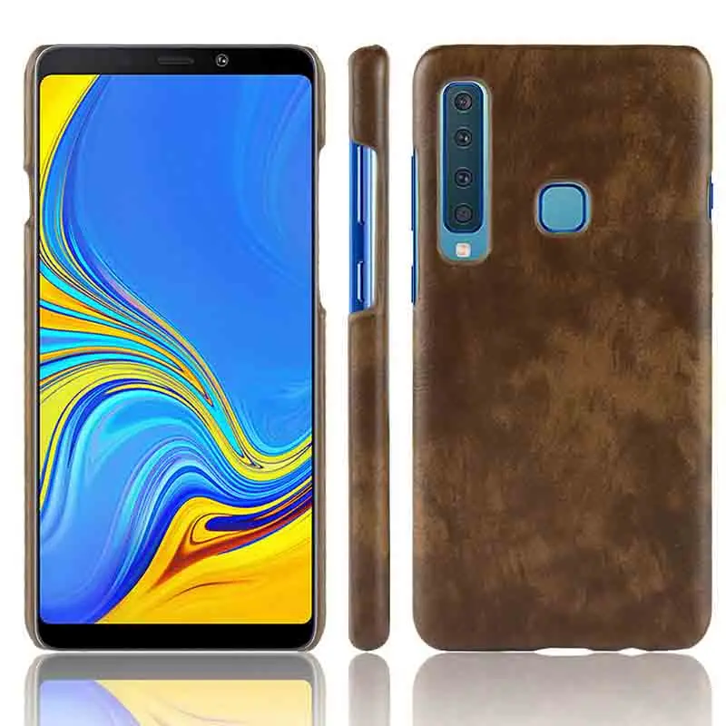 Suntaiho lychee кожаный матовый чехол для samsung note9 чехол Galaxy A9S A9 star Pro A8 star чехол для ПК Жесткий задний защитный чехол S9 - Цвет: Brown