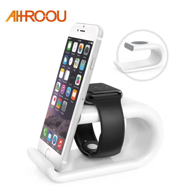 

2 in 1 Charging Dock Holder For Iphone X Iphone 8 Iphone 7 Iphone 6 Silicone charging stand Dock Station For Apple watch Airpods
