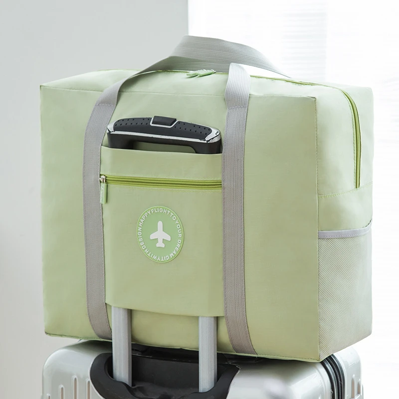 Youda в японском стиле большая Вместительная дорожная сумка однотонные круглые складывающиеся сумочки Сумка для хранения дорожные сумки - Цвет: Зеленый