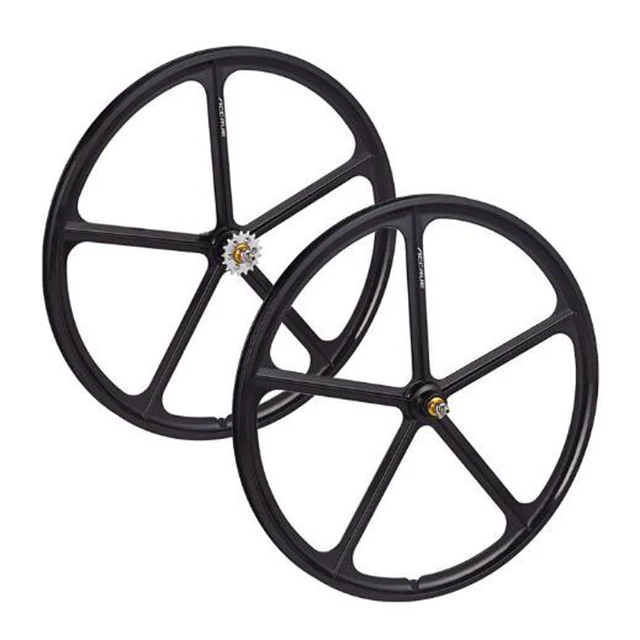 Best price at $152 Cheap Magnesium Alloy Wheel 5 sPokes Fixie Bicycle Front wheel Fixed Gear Bike Wheels Rims 700C bike Wheel free shipping