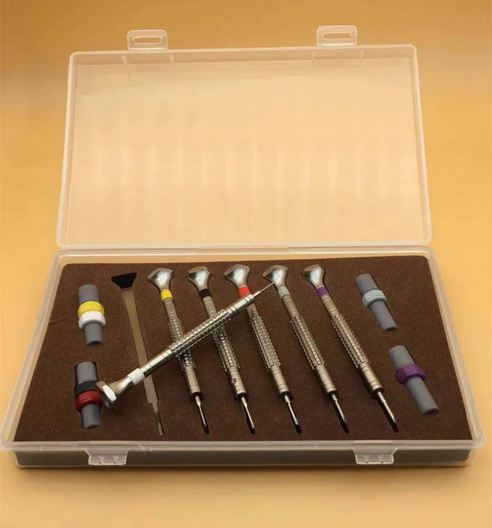 

6pcs/set Watch Screwdriver Set Precision Screwdrivers All Steel Watch Repair Tools In Wood Case