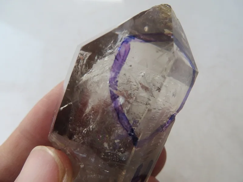 

46.6g AA Rare Clear Quartz Crystal Herkimer Diamond W 1 Moving ENHYDRO