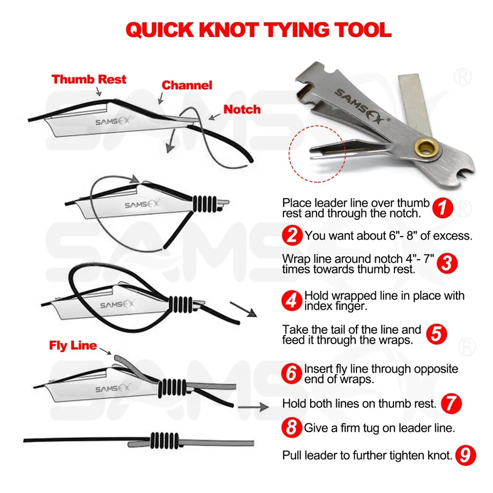 Fishing Knot Fast Tying Tool Line Clippers Snip Hook Tier Nipper Cutter Nail UK