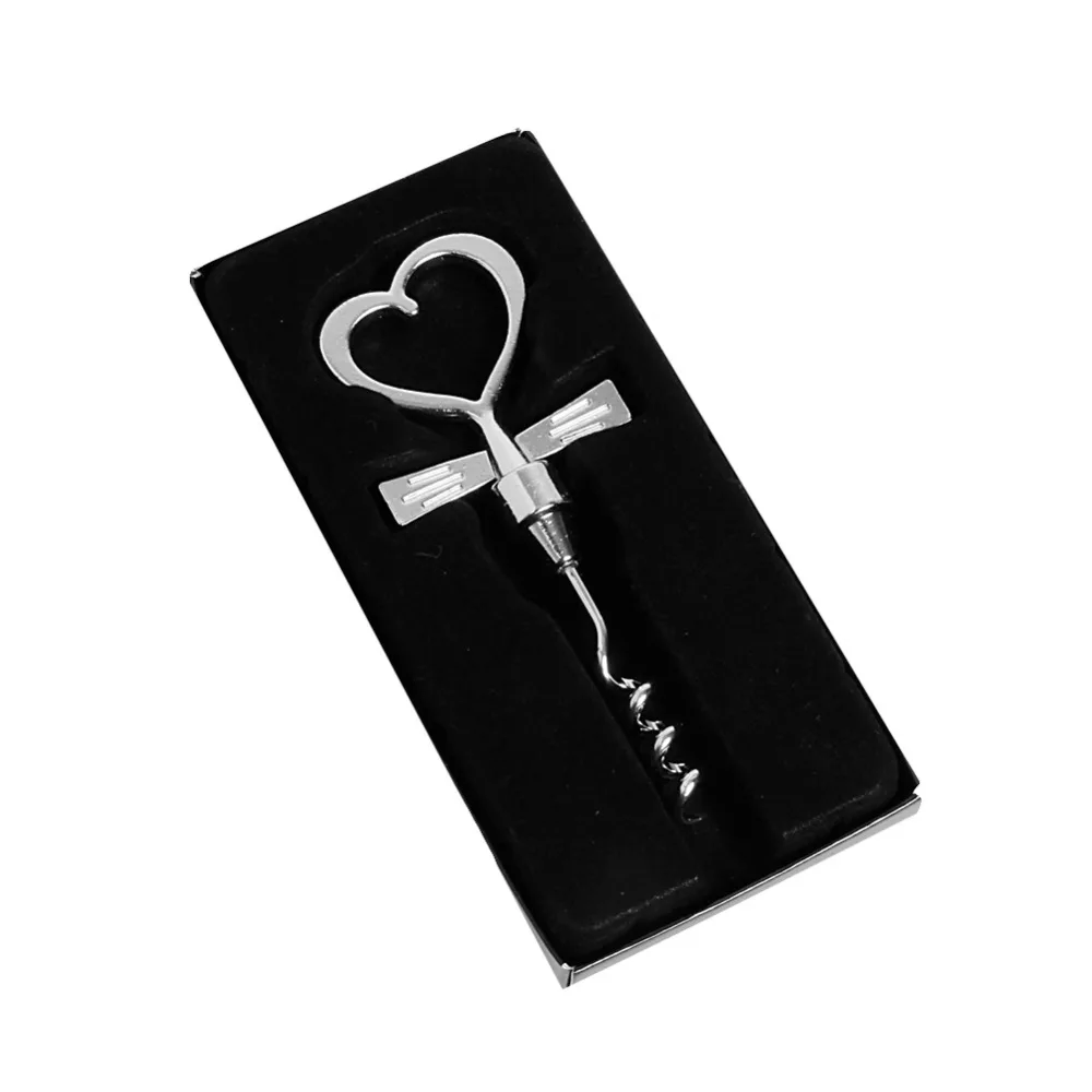 

Wedding Party Favor Heart Shaped Corkscrew Wine Bottle Opener for Gift