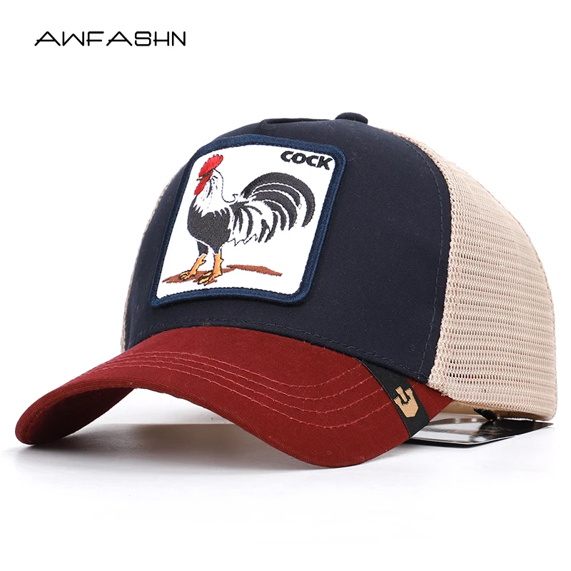 Ferreti Hats El Gallo Black Baseball Cap - Preiu Rooster Hat For En